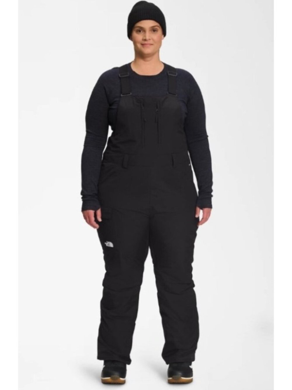 NEW North Face Freedom Insulated Bib Women's Plus 3X Black Puffer Winter Outdoor